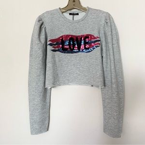 Zara cropped sweatshirt